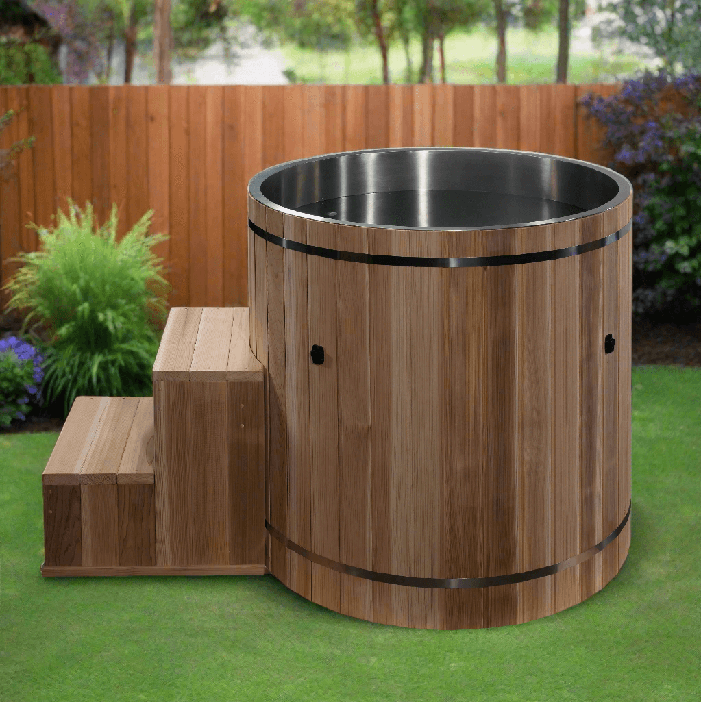 Dynamic Cold Therapy Stainless Steel Barrel Cold Plunge Tub