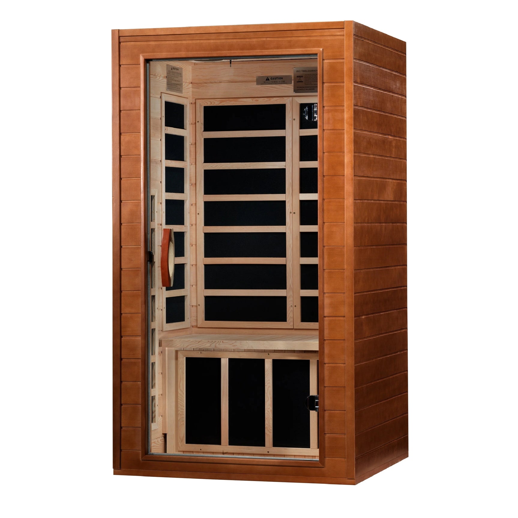 DYNAMIC SAUNAS AVILA ELITE 1-2-PERSON ULTRA LOW EMF (UNDER 3MG) FAR INFRARED SAUNA (CANADIAN HEMLOCK)
