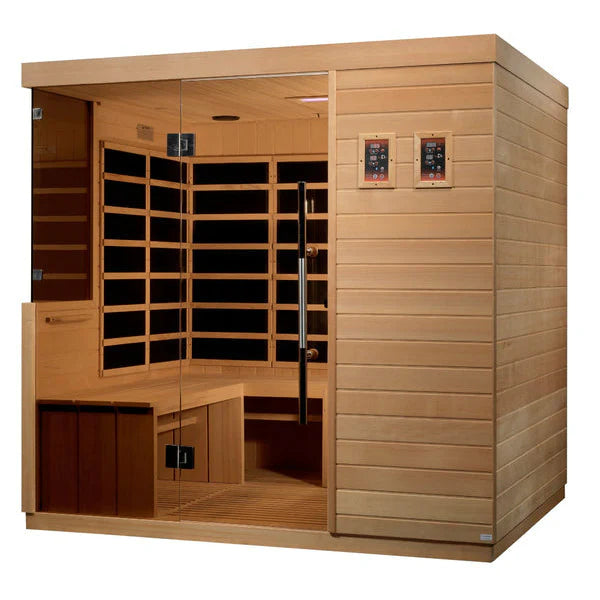 DYNAMIC SAUNAS LA SAGRADA 6-PERSON ULTRA LOW EMF (UNDER 3MG) FAR INFRARED SAUNA (CANADIAN HEMLOCK)