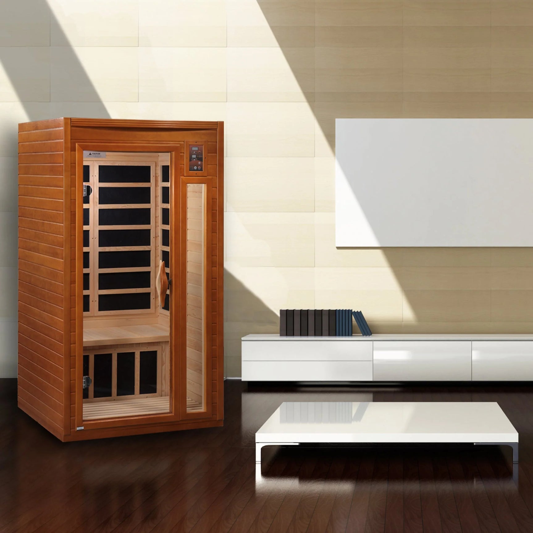 DYNAMIC SAUNAS BARCELONA 1-2 PERSON ULTRA LOW EMF (UNDER 3MG) FAR INFRARED SAUNA