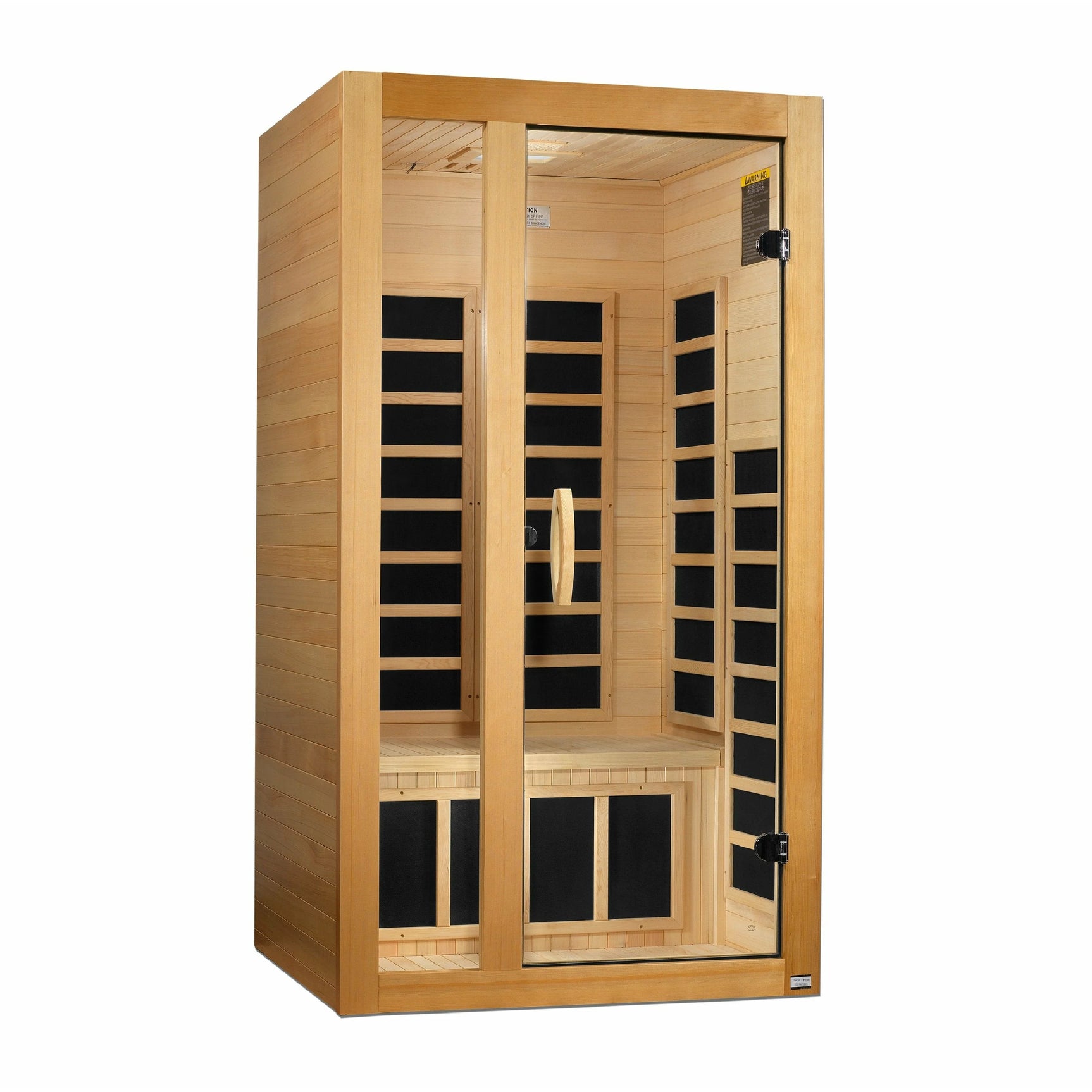 DYNAMIC SAUNAS GRACIA 1-2-PERSON LOW EMF (UNDER 8MG) FAR INFRARED SAUNA (CANADIAN HEMLOCK)