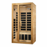DYNAMIC SAUNAS GRACIA 1-2-PERSON LOW EMF (UNDER 8MG) FAR INFRARED SAUNA (CANADIAN HEMLOCK)