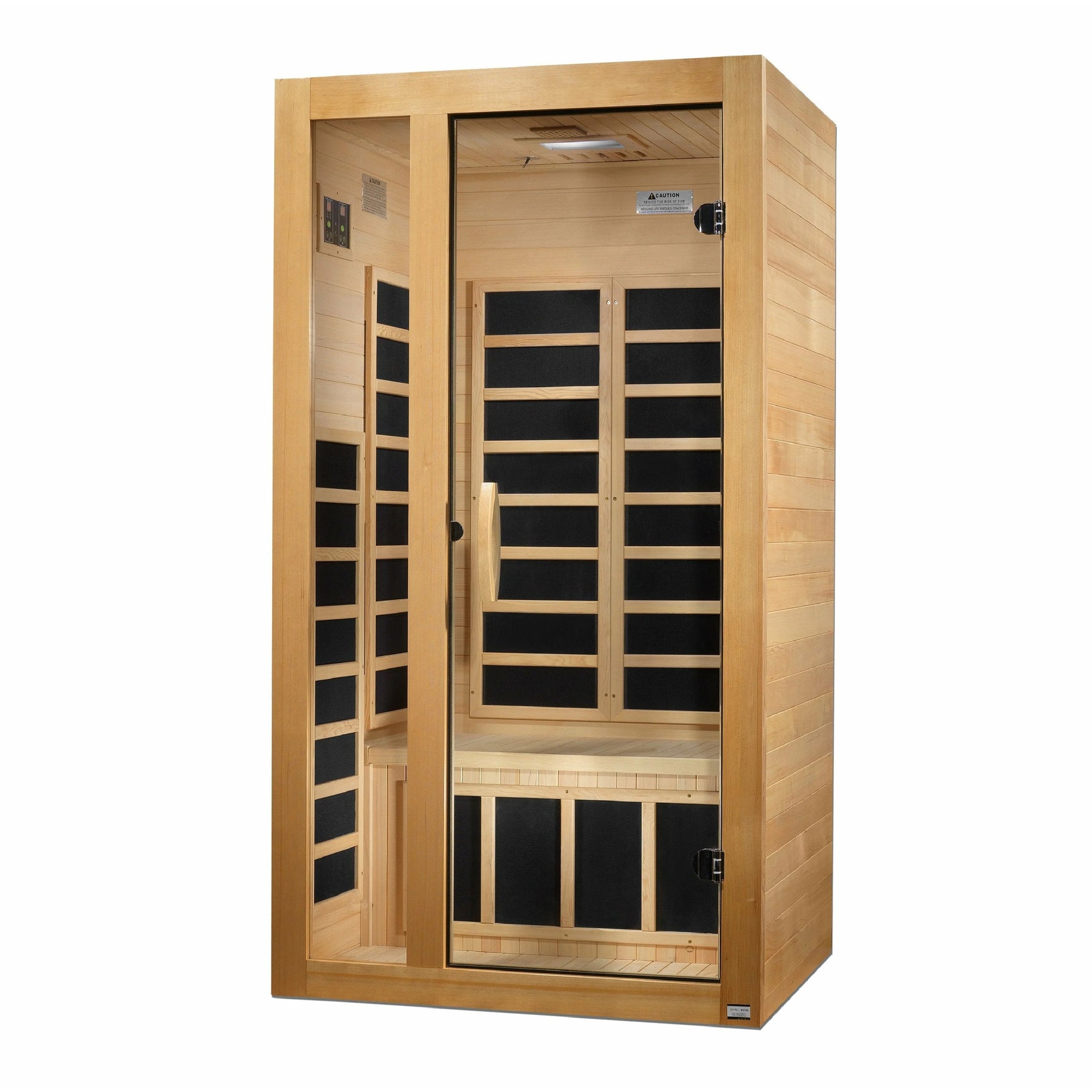 DYNAMIC SAUNAS GRACIA 1-2-PERSON LOW EMF (UNDER 8MG) FAR INFRARED SAUNA (CANADIAN HEMLOCK)