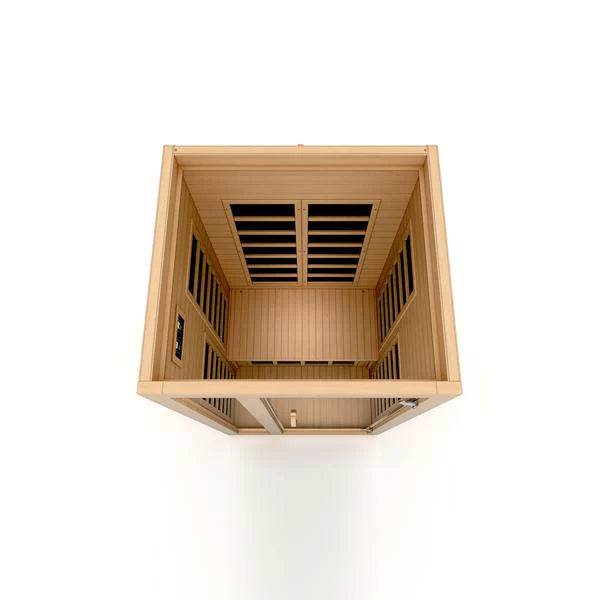 DYNAMIC SAUNAS GRACIA 1-2-PERSON LOW EMF (UNDER 8MG) FAR INFRARED SAUNA (CANADIAN HEMLOCK)