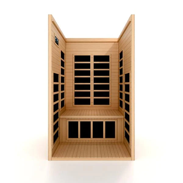 DYNAMIC SAUNAS GRACIA 1-2-PERSON LOW EMF (UNDER 8MG) FAR INFRARED SAUNA (CANADIAN HEMLOCK)