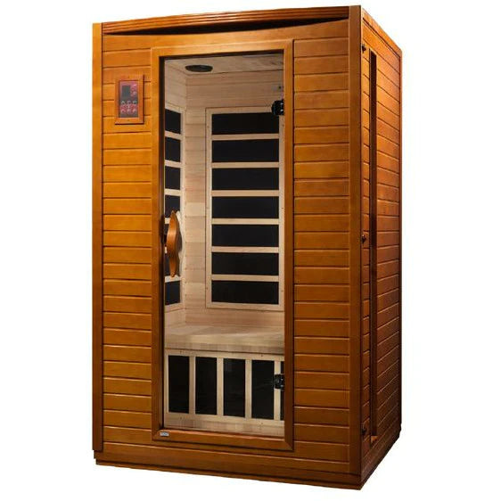 DYNAMIC SAUNAS VERSAILLES 2-PERSON LOW EMF (UNDER 8MG) FAR INFRARED SAUNA (CANADIAN HEMLOCK)