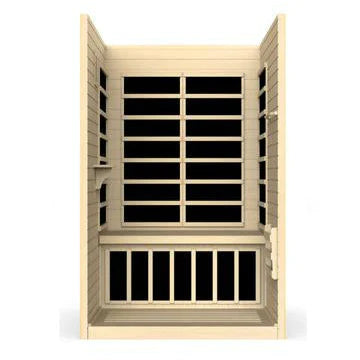 DYNAMIC SAUNAS LLUMENERES 2-PERSON ULTRA LOW EMF (UNDER 3MG) FAR INFRARED SAUNA (CANADIAN HEMLOCK)