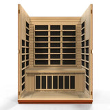 DYNAMIC SAUNAS BELLAGIO 3-PERSON LOW EMF (UNDER 8MG) FAR INFRARED SAUNA (CANADIAN HEMLOCK)