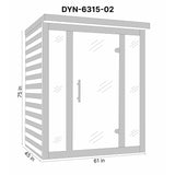 DYNAMIC SAUNAS VILA 3-PERSON ULTRA LOW EMF (UNDER 3MG) FAR INFRARED SAUNA (CANADIAN HEMLOCK)