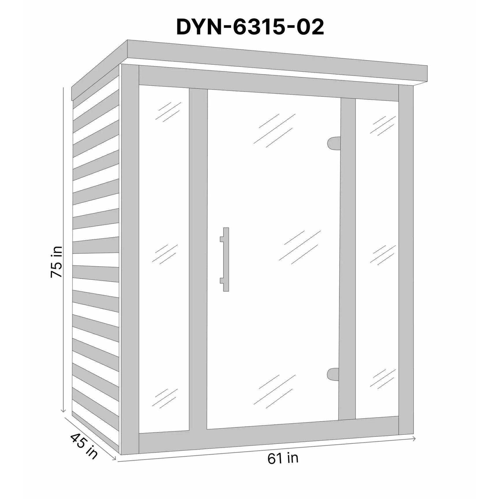 DYNAMIC SAUNAS VILA 3-PERSON ULTRA LOW EMF (UNDER 3MG) FAR INFRARED SAUNA (CANADIAN HEMLOCK)