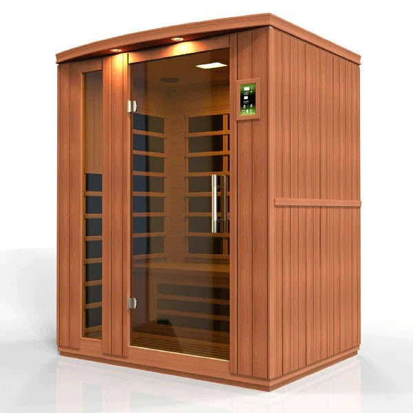 DYNAMIC SAUNAS LUGANO 3-PERSON LOW EMF (UNDER 8MG) FAR INFRARED SAUNA
