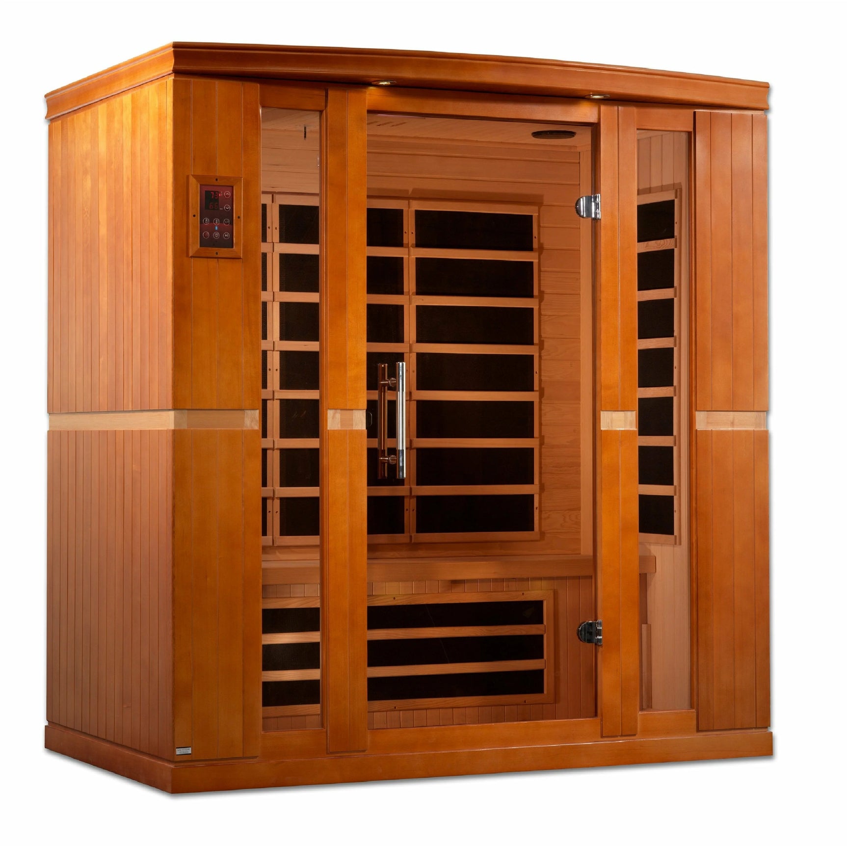 DYNAMIC SAUNAS BERGAMO 4-PERSON LOW EMF (UNDER 8MG) FAR INFRARED SAUNA (CANADIAN HEMLOCK)