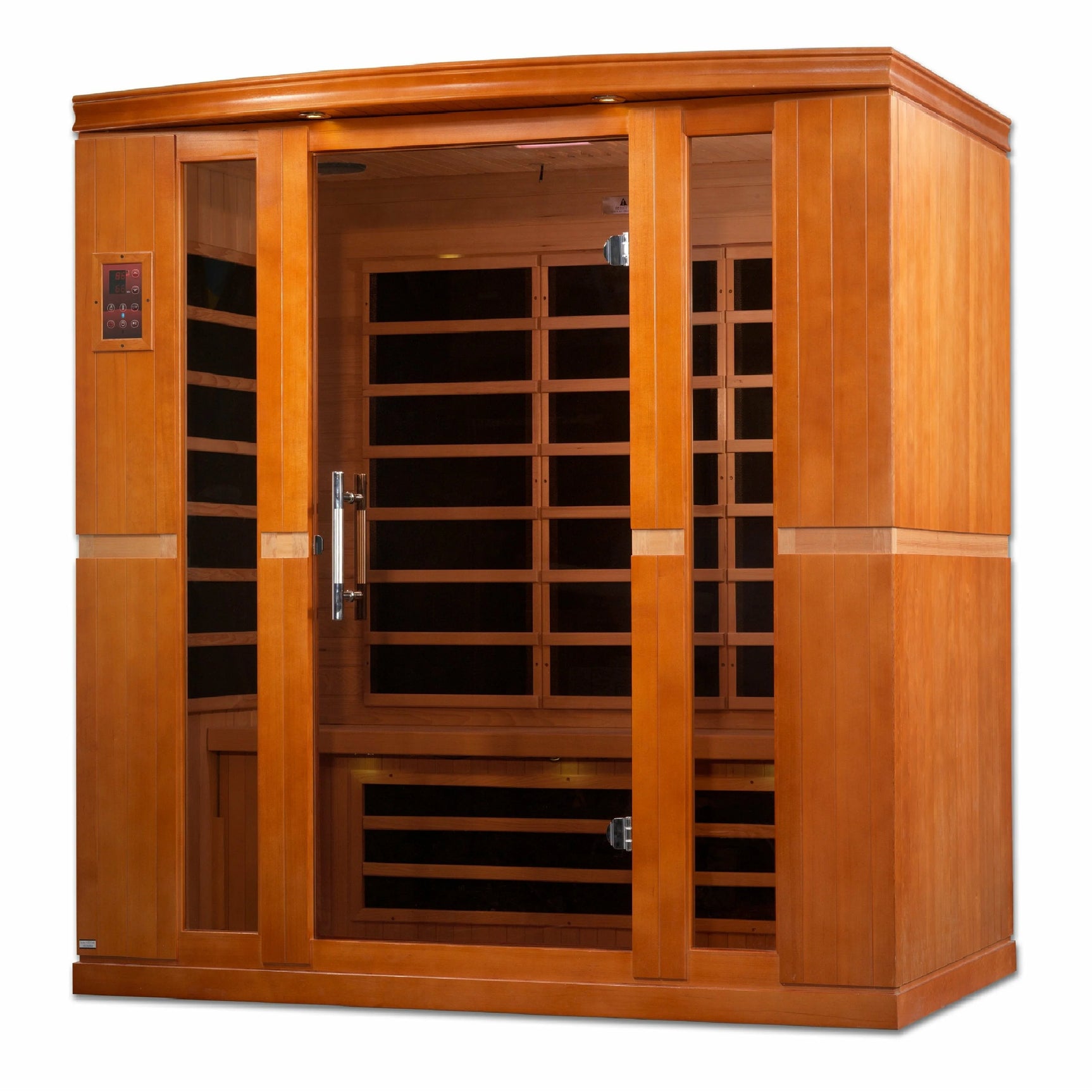 DYNAMIC SAUNAS BERGAMO 4-PERSON LOW EMF (UNDER 8MG) FAR INFRARED SAUNA (CANADIAN HEMLOCK)