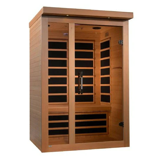 DYNAMIC SAUNAS LLUMENERES 2-PERSON ULTRA LOW EMF (UNDER 3MG) FAR INFRARED SAUNA (CANADIAN HEMLOCK)