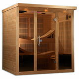 GOLDEN DESIGNS MONACO 6-PERSON PURETECH™ NEAR ZERO EMF (UNDER 2MG) FAR INFRARED SAUNA (CANADIAN HEMLOCK)