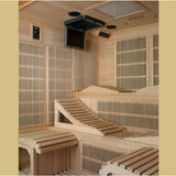 GOLDEN DESIGNS MONACO 6-PERSON PURETECH™ NEAR ZERO EMF (UNDER 2MG) FAR INFRARED SAUNA (CANADIAN HEMLOCK)