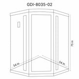 GOLDEN DESIGNS 3-PERSON CORNER FULL SPECTRUM PURETECH™ NEAR ZERO EMF FAR INFRARED SAUNA WITH HIMALAYAN SALT BAR (CANADIAN HEMLOCK)