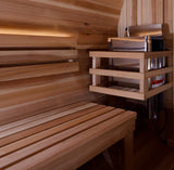 GOLDEN DESIGNS "ZURICH" 4 PERSON BARREL WITH BRONZE PRIVACY VIEW - TRADITIONAL SAUNA - PACIFIC CEDAR