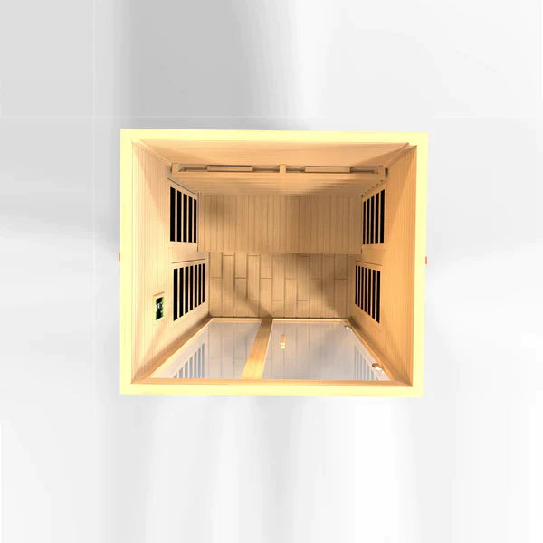 GOLDEN DESIGN SANTIAGO 2 PERSON FULL SPECTRUM INFRARED SAUNA – CANADIAN HEMLOCK