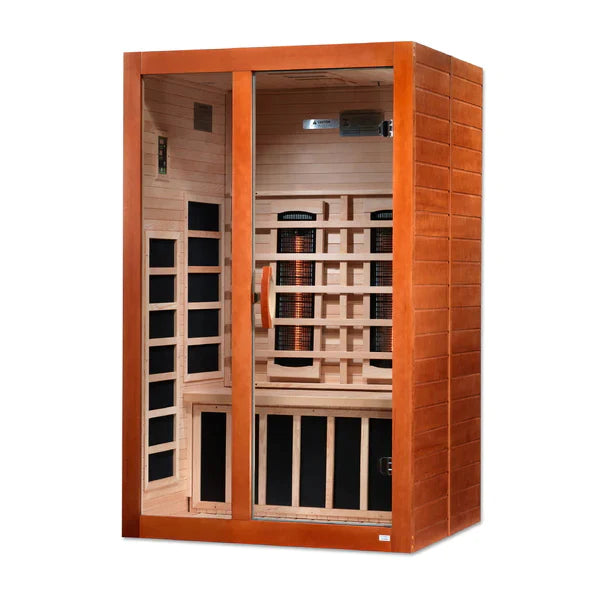 GOLDEN DESIGN SANTIAGO 2 PERSON FULL SPECTRUM INFRARED SAUNA – CANADIAN HEMLOCK