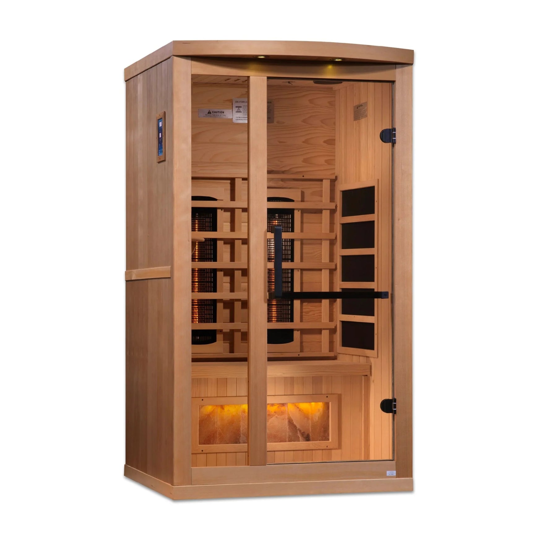 GOLDEN DESIGNS 1 PERSON RESERVE EDITION FULL SPECTRUM NEAR ZERO EMF INFRARED SAUNA (CANADIAN HEMLOCK)
