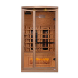 GOLDEN DESIGNS 1 PERSON RESERVE EDITION FULL SPECTRUM NEAR ZERO EMF INFRARED SAUNA (CANADIAN HEMLOCK)