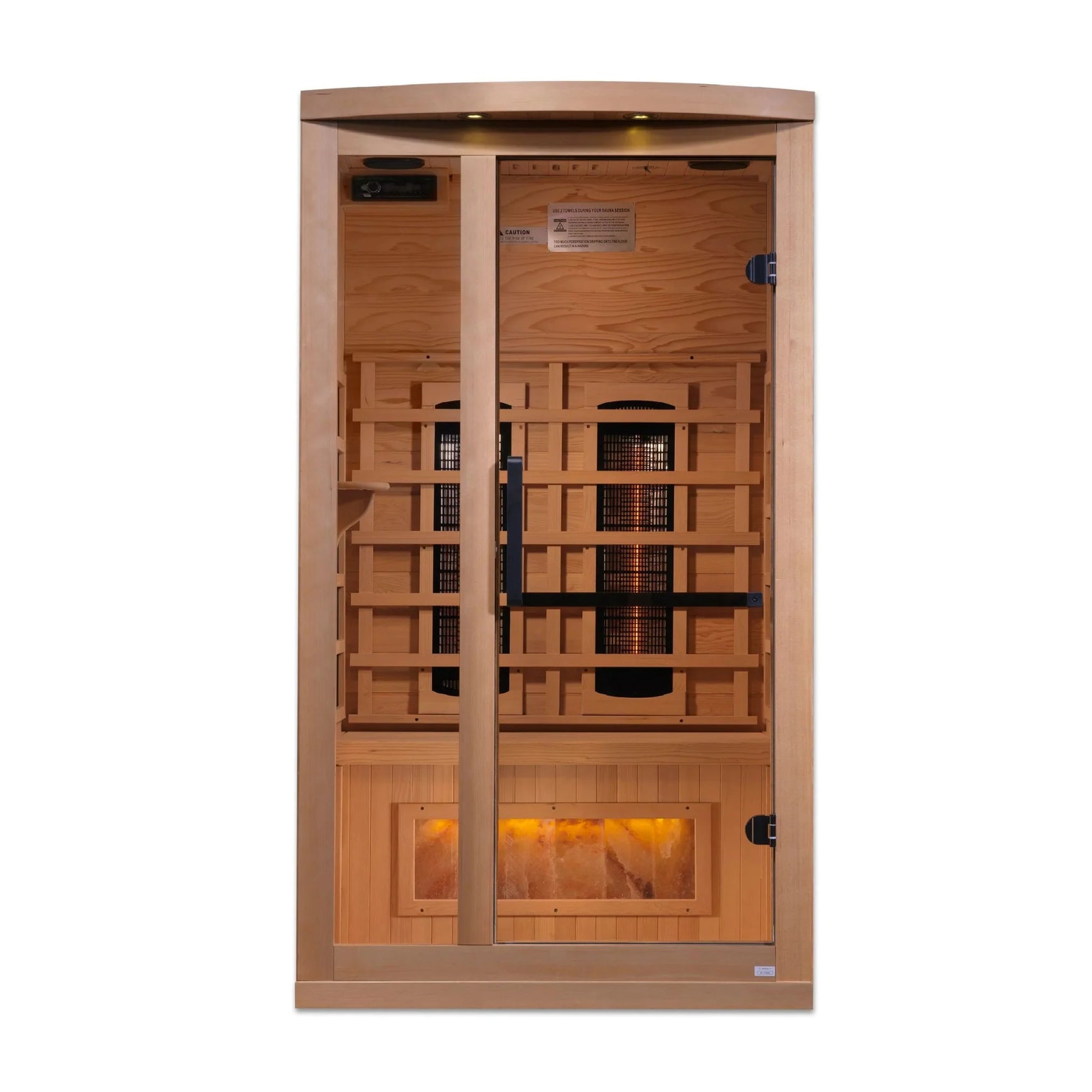 GOLDEN DESIGNS 1 PERSON RESERVE EDITION FULL SPECTRUM NEAR ZERO EMF INFRARED SAUNA (CANADIAN HEMLOCK)
