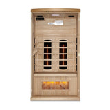 GOLDEN DESIGNS 1 PERSON RESERVE EDITION FULL SPECTRUM NEAR ZERO EMF INFRARED SAUNA (CANADIAN HEMLOCK)