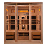 GOLDEN DESIGNS 6-PERSON FULL SPECTRUM PURETECH™ NEAR ZERO EMF FAR INFRARED SAUNA WITH HIMALAYAN SALT BAR (CANADIAN HEMLOCK)