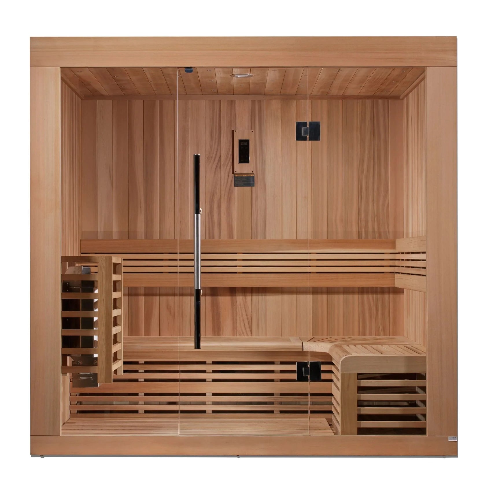 GOLDEN DESIGNS COPENHAGEN EDITION 3 PERSON TRADITIONAL STEAM SAUNA - CANADIAN RED CEDAR
