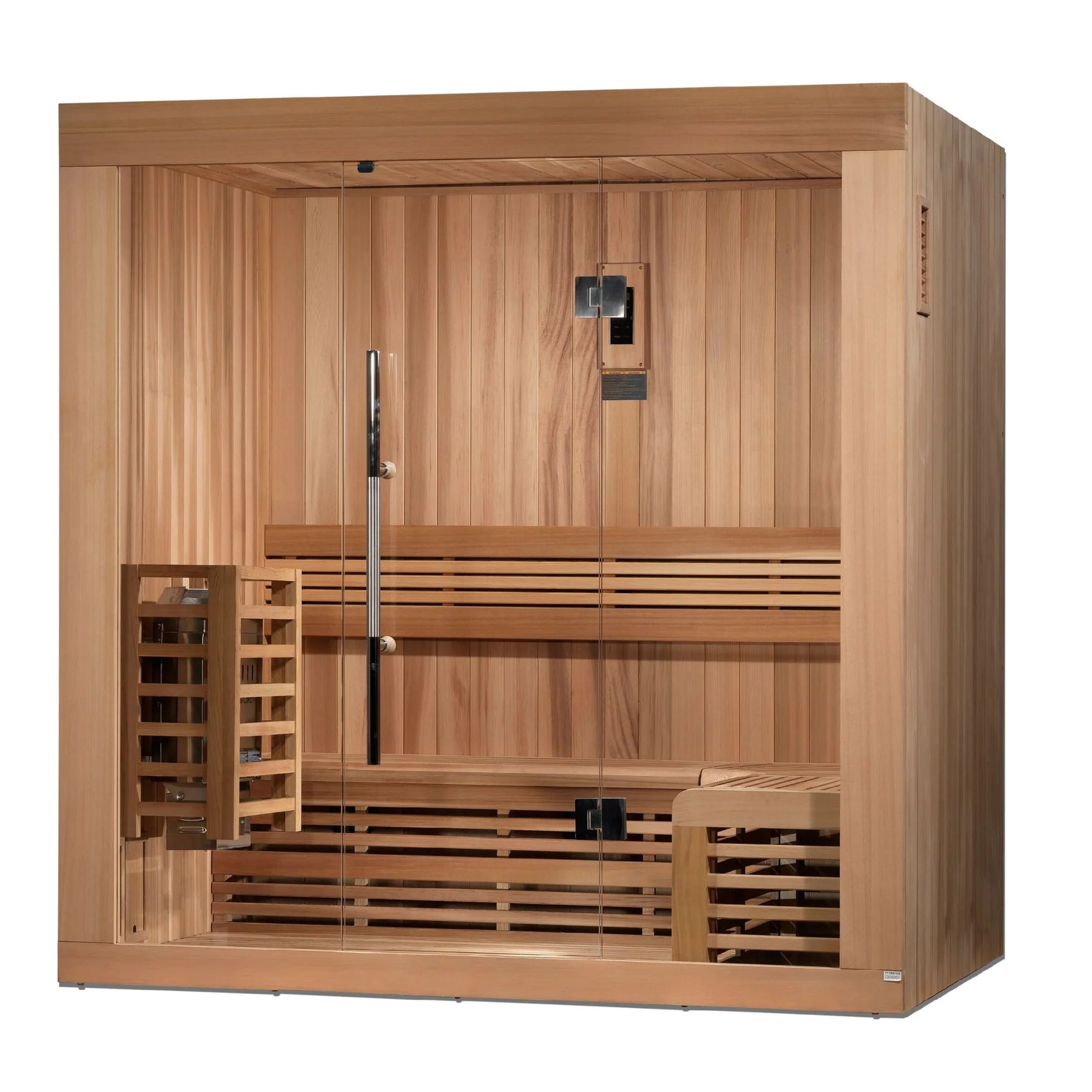GOLDEN DESIGNS COPENHAGEN EDITION 3 PERSON TRADITIONAL STEAM SAUNA - CANADIAN RED CEDAR
