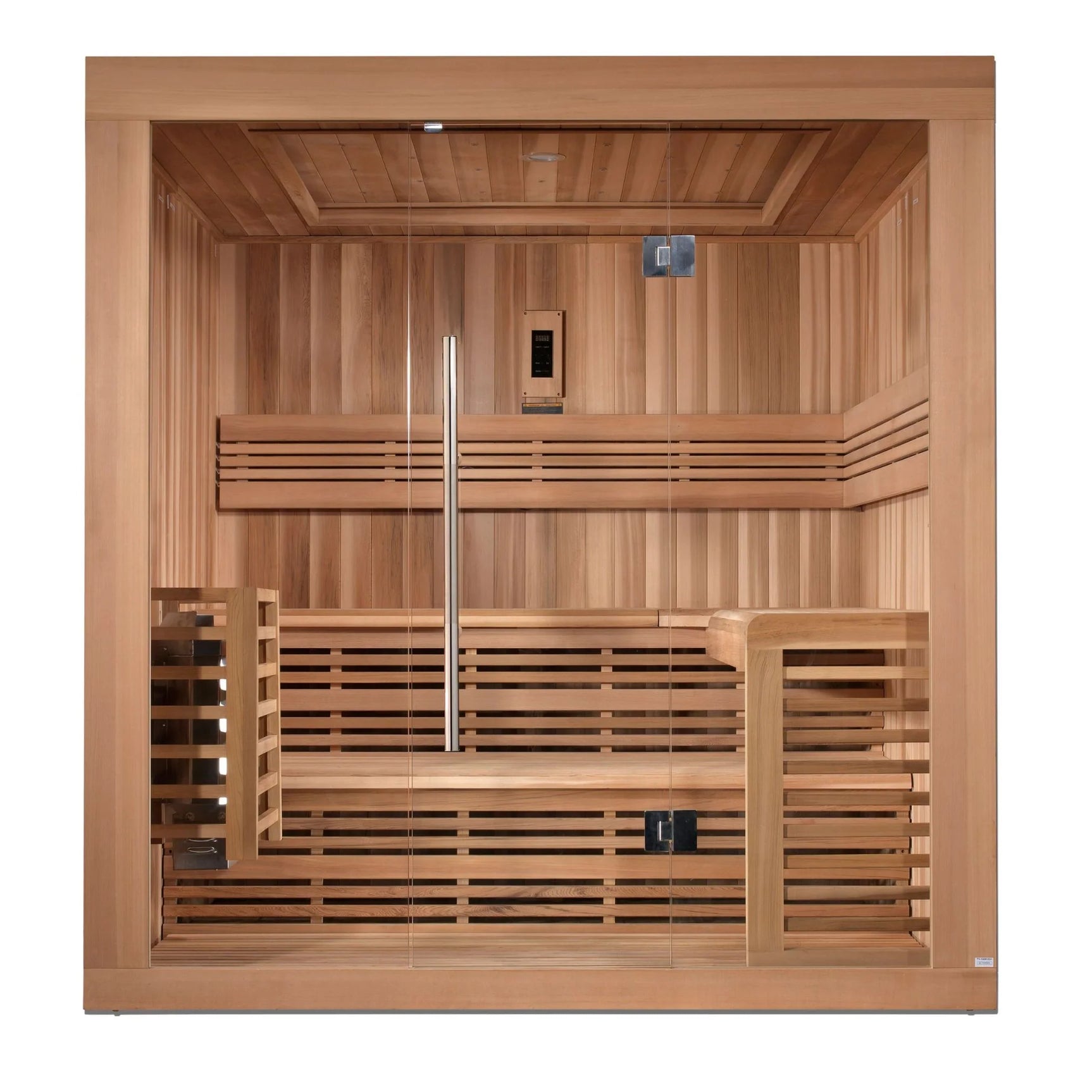 GOLDEN DESIGNS OSLA EDITION 6 PERSON TRADITIONAL STEAM SAUNA - CANADIAN RED CEDAR