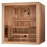 GOLDEN DESIGNS OSLA EDITION 6 PERSON TRADITIONAL STEAM SAUNA - CANADIAN RED CEDAR