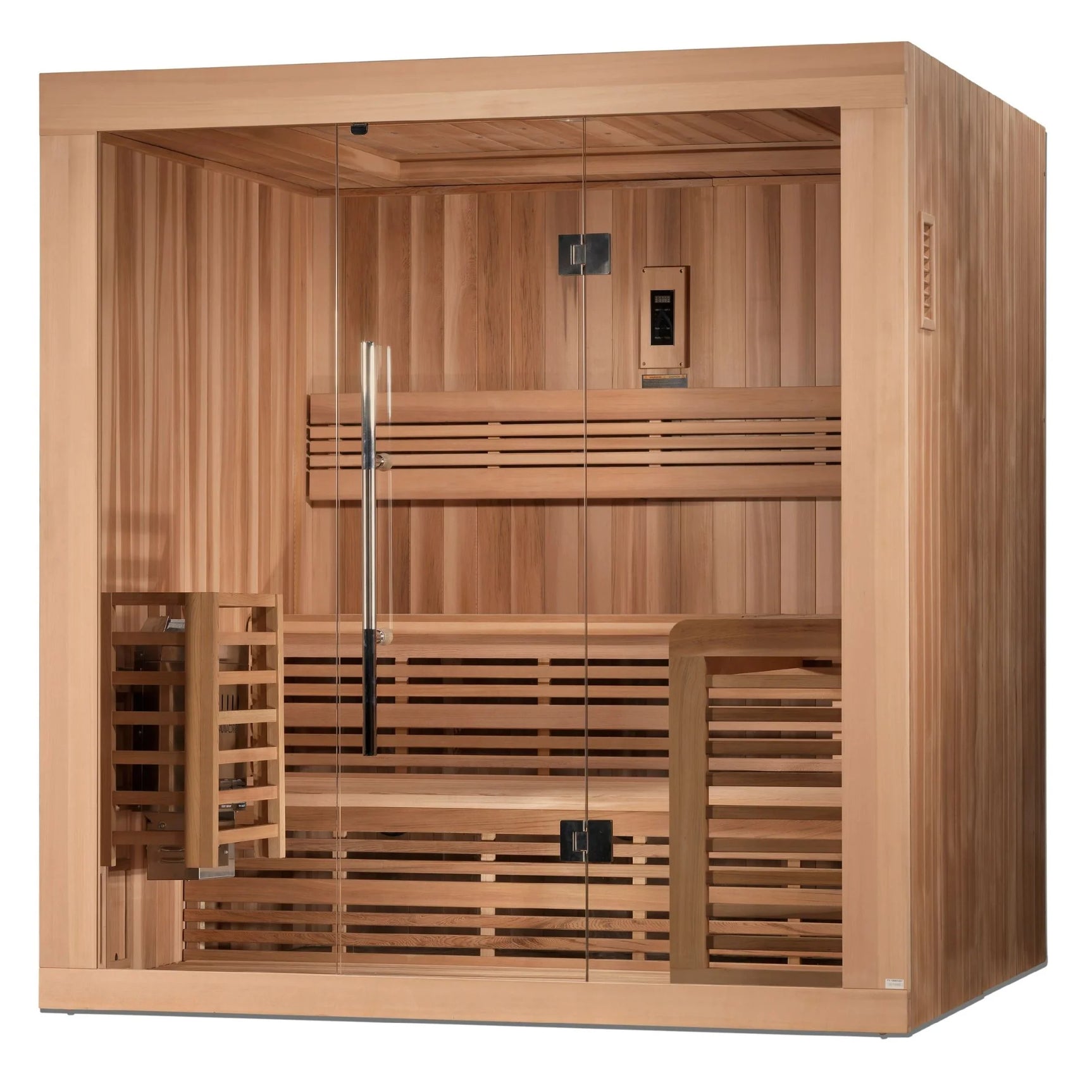 GOLDEN DESIGNS OSLA EDITION 6 PERSON TRADITIONAL STEAM SAUNA - CANADIAN RED CEDAR