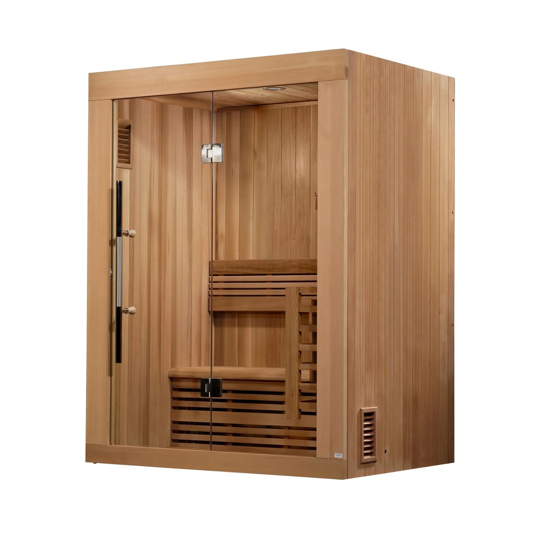 GOLDEN DESIGNS SUNDSVALL EDITION 2 PERSON TRADITIONAL STEAM SAUNA - CANADIAN RED CEDAR