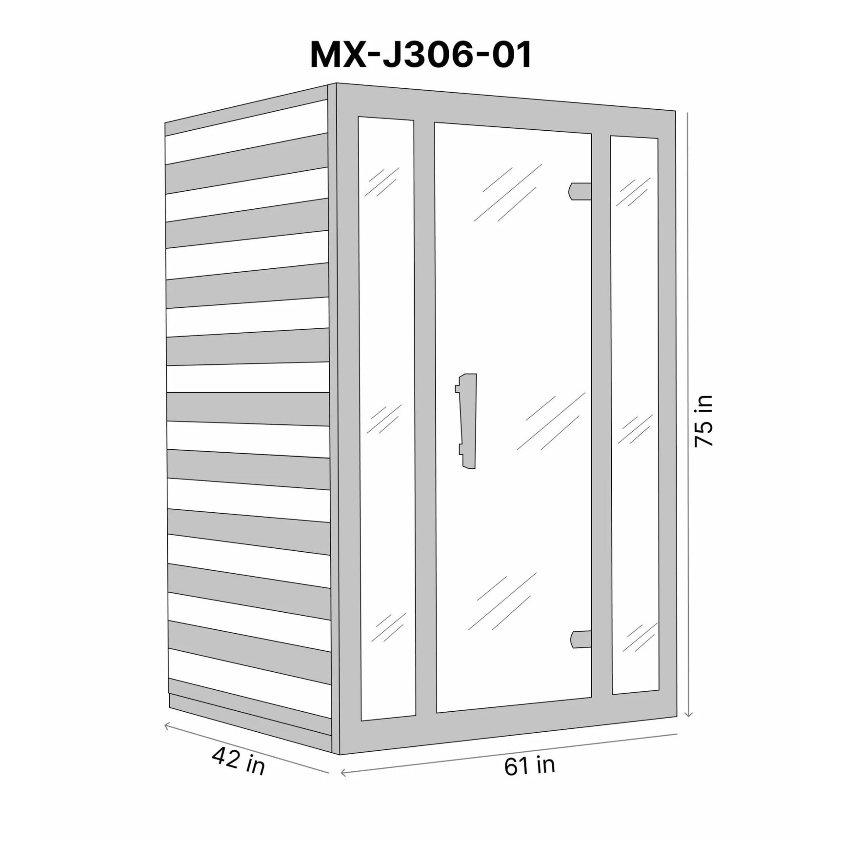 GOLDEN DESIGNS MAXXUS BELLEVUE 3-PERSON LOW EMF (UNDER 8MG) FAR INFRARED SAUNA (CANADIAN HEMLOCK)