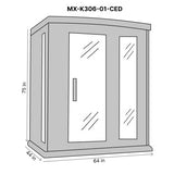GOLDEN DESIGNS MAXXUS 3-PERSON LOW EMF (UNDER 8MG) FAR INFRARED SAUNA (CANADIAN RED CEDAR)