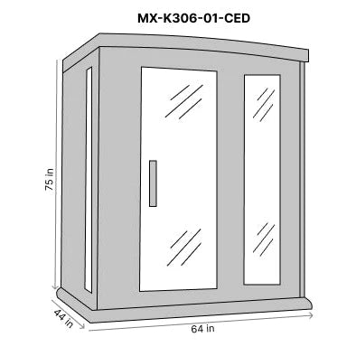 GOLDEN DESIGNS MAXXUS 3-PERSON LOW EMF (UNDER 8MG) FAR INFRARED SAUNA (CANADIAN RED CEDAR)