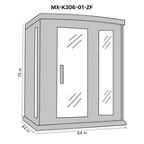 GOLDEN DESIGNS MAXXUS 3-PERSON NEAR ZERO EMF (UNDER 2MG) FAR INFRARED SAUNA (CANADIAN HEMLOCK)