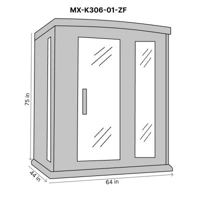 GOLDEN DESIGNS MAXXUS 3-PERSON NEAR ZERO EMF (UNDER 2MG) FAR INFRARED SAUNA (CANADIAN HEMLOCK)
