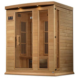 GOLDEN DESIGNS MAXXUS 3-PERSON NEAR ZERO EMF (UNDER 2MG) FAR INFRARED SAUNA (CANADIAN HEMLOCK)