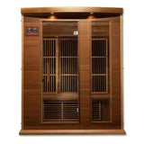 GOLDEN DESIGNS MAXXUS 3-PERSON LOW EMF (UNDER 8MG) FAR INFRARED SAUNA (CANADIAN RED CEDAR)