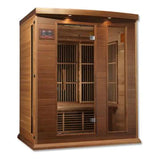 GOLDEN DESIGNS MAXXUS 3-PERSON LOW EMF (UNDER 8MG) FAR INFRARED SAUNA (CANADIAN RED CEDAR)