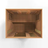 GOLDEN DESIGNS MAXXUS 3-PERSON LOW EMF (UNDER 8MG) FAR INFRARED SAUNA (CANADIAN RED CEDAR)
