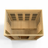 GOLDEN DESIGNS MAXXUS 4-PERSON LOW EMF (UNDER 8MG) FAR INFRARED SAUNA (CANADIAN HEMLOCK)