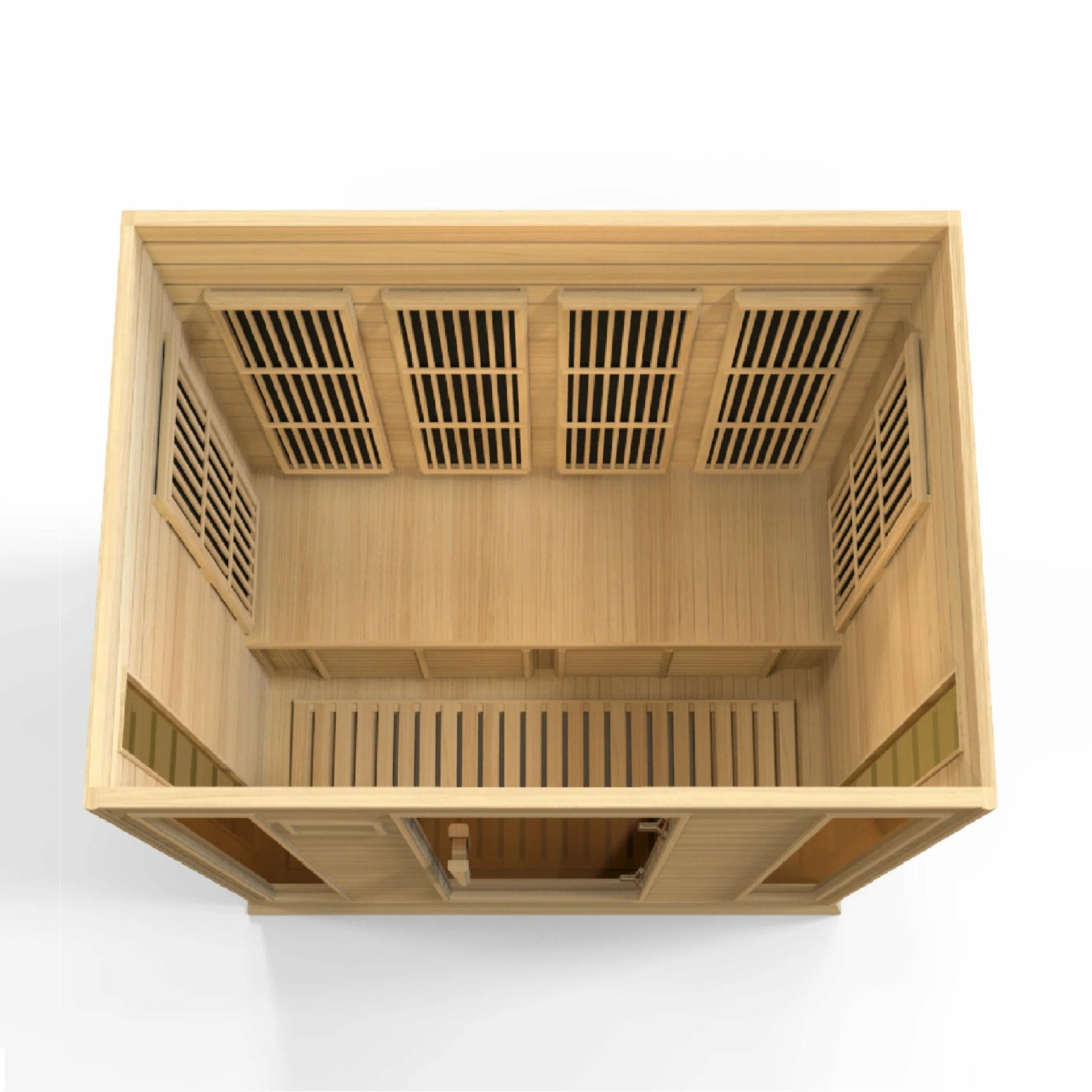 GOLDEN DESIGNS MAXXUS 4-PERSON LOW EMF (UNDER 8MG) FAR INFRARED SAUNA (CANADIAN HEMLOCK)