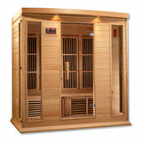 GOLDEN DESIGNS MAXXUS 4-PERSON LOW EMF (UNDER 8MG) FAR INFRARED SAUNA (CANADIAN HEMLOCK)