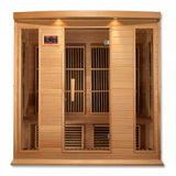 GOLDEN DESIGNS MAXXUS 4-PERSON LOW EMF (UNDER 8MG) FAR INFRARED SAUNA (CANADIAN HEMLOCK)