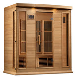 GOLDEN DESIGNS MAXXUS 4-PERSON NEAR ZERO EMF (UNDER 2MG) FAR INFRARED SAUNA (CANADIAN HEMLOCK)