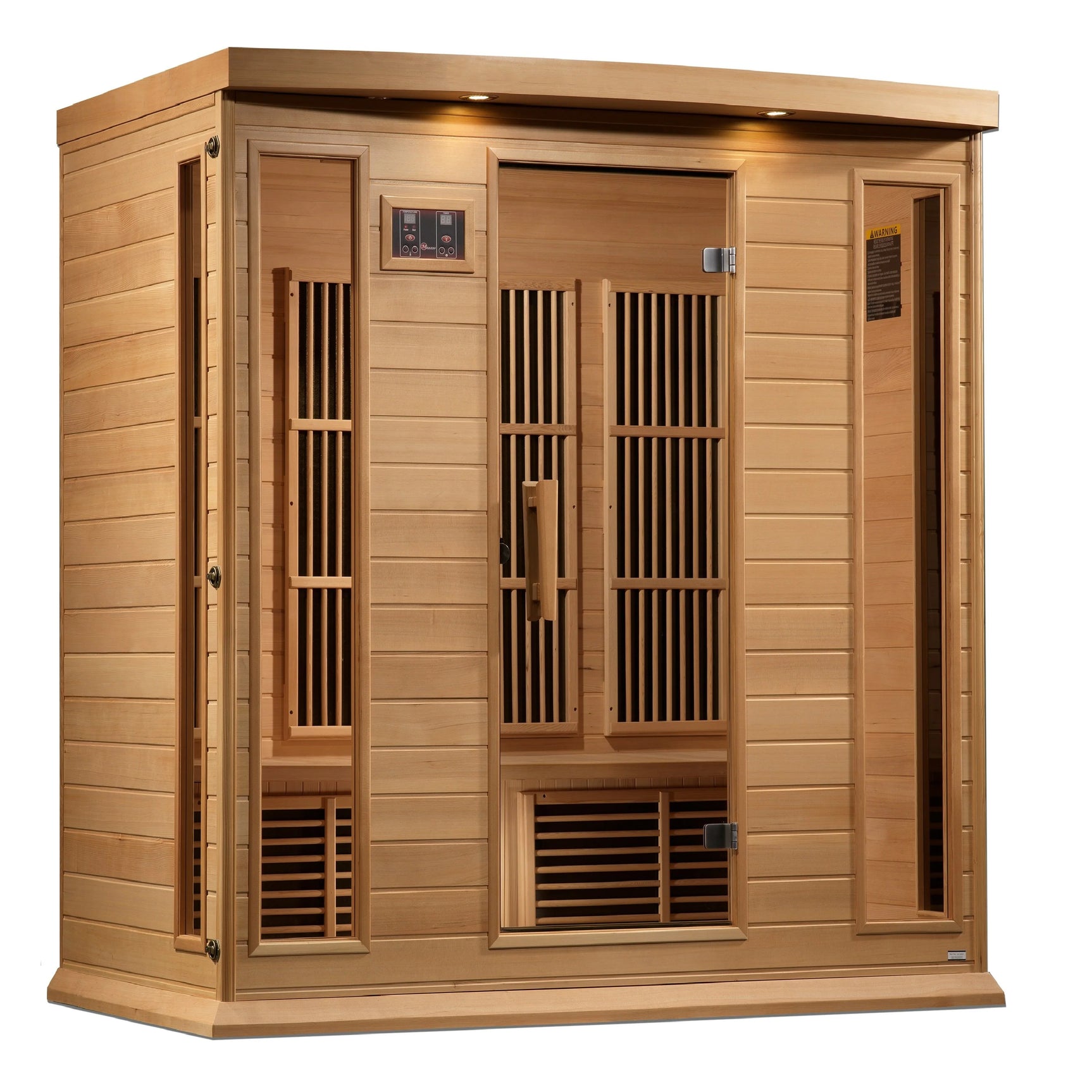 GOLDEN DESIGNS MAXXUS 4-PERSON NEAR ZERO EMF (UNDER 2MG) FAR INFRARED SAUNA (CANADIAN HEMLOCK)